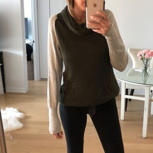 Lilla P cashmere blend funnel neck sweater